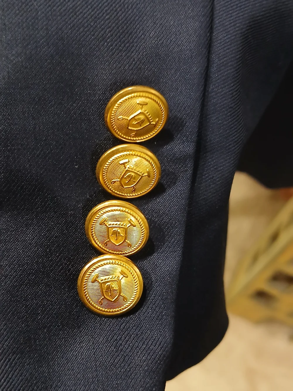 Vintage Ralph Lauren Navy Blazer with Gold Buttons